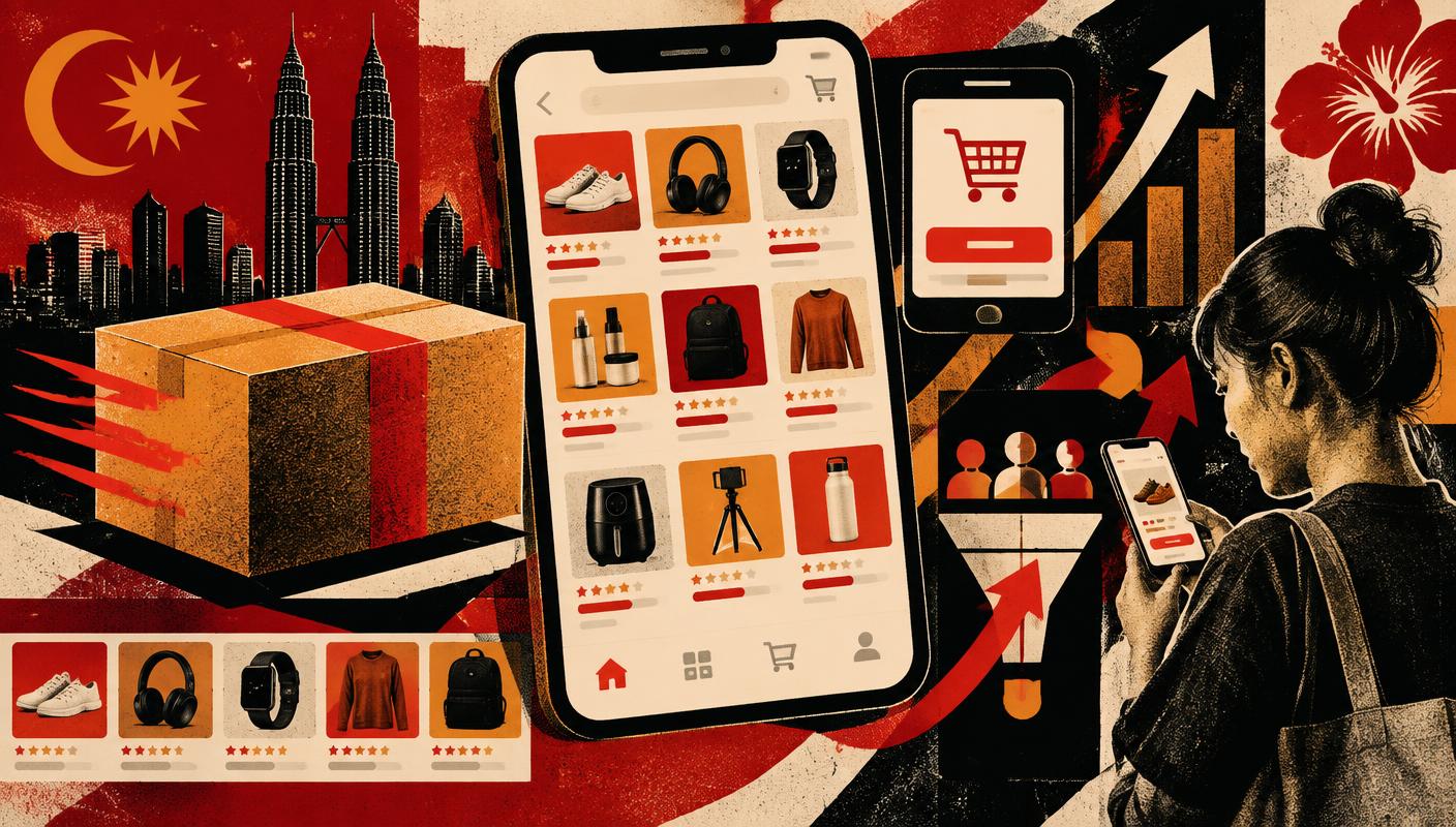 Editorial illustration for Shopee Marketing in Malaysia: Build Listings That Earn the Click
